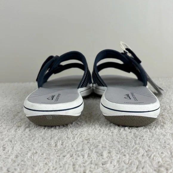 Clarks Cloudsteppers Sandals 9M Blue Breeze Piper Adjustable Strappy Comfort - Picture 7 of 15